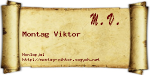 Montag Viktor névjegykártya