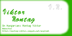 viktor montag business card